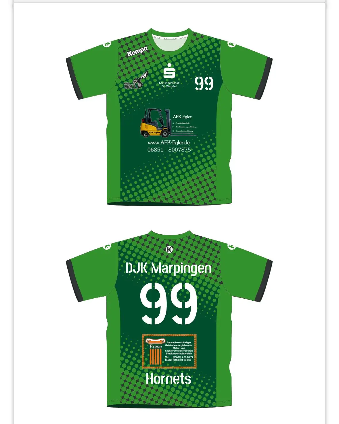 Fantrikot Hornets Handball 2025-2026 – Bild 2
